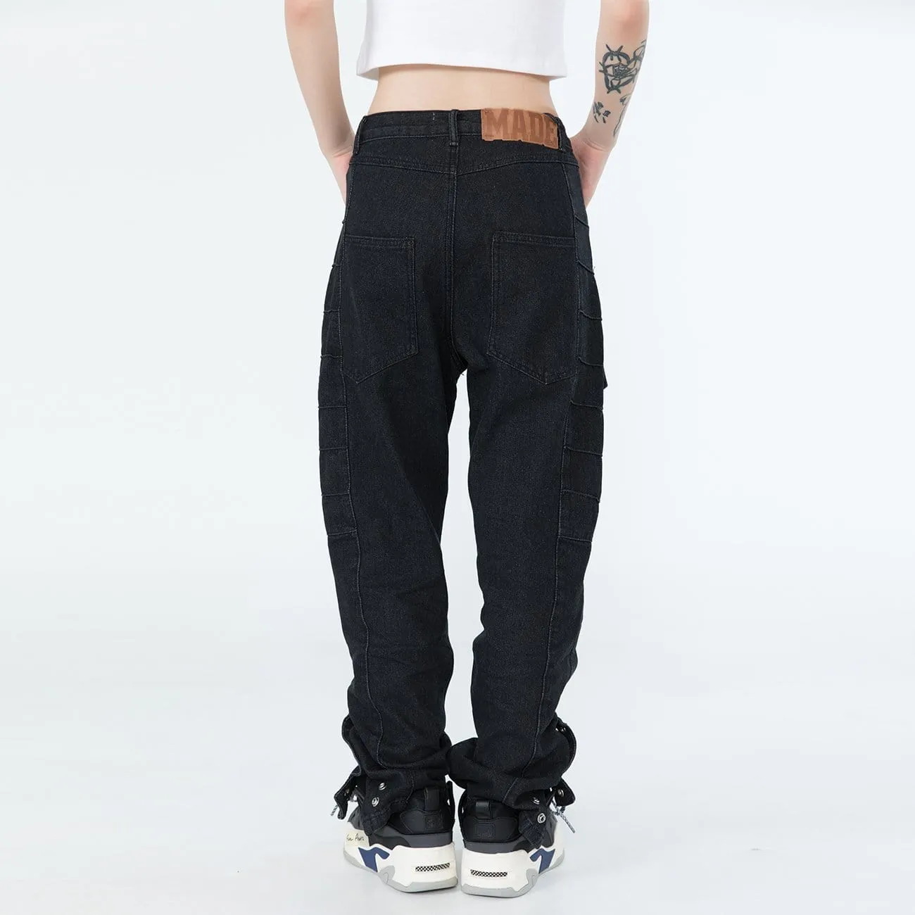 WLS Functional Zipper Pockets Jeans