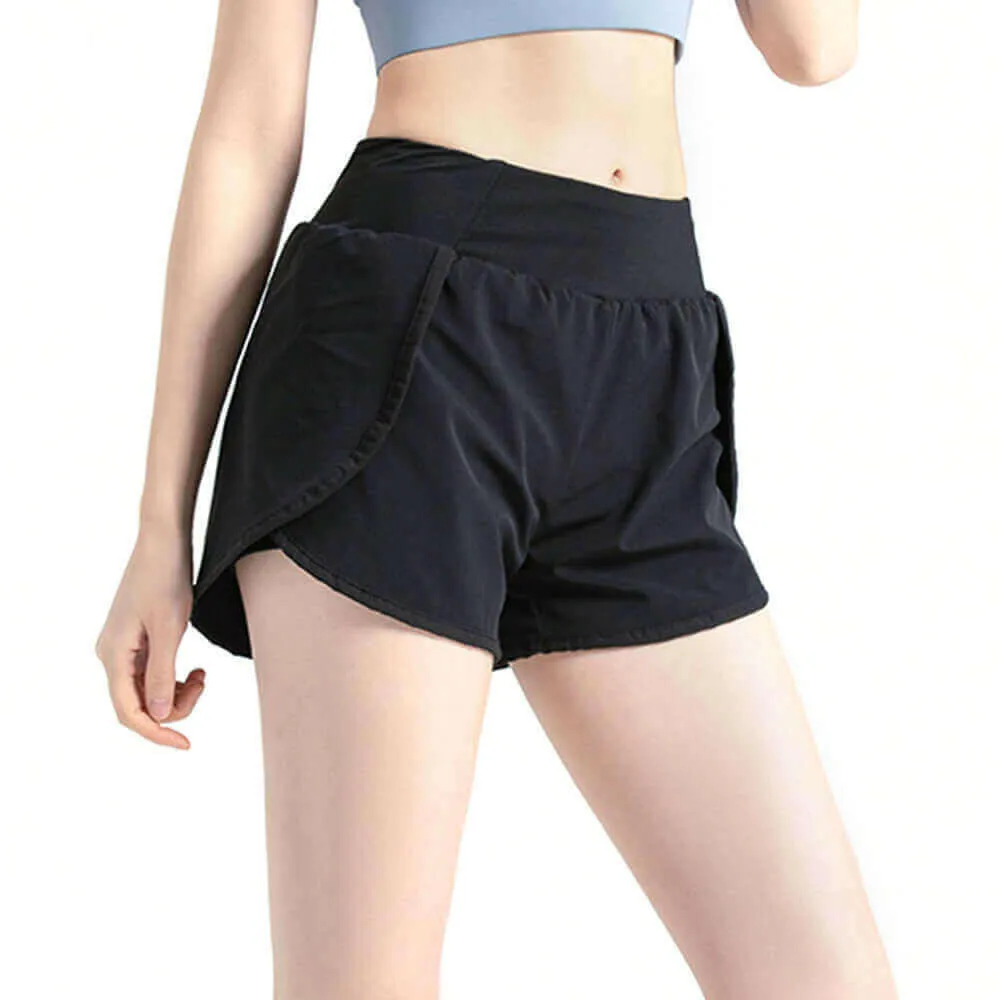 Womens Running Shorts 2 in 1 Athletic Shorts with Pockets Activewear